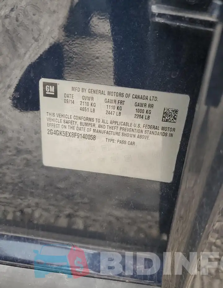 2G4GK5EX8F9140058 Photo# 12