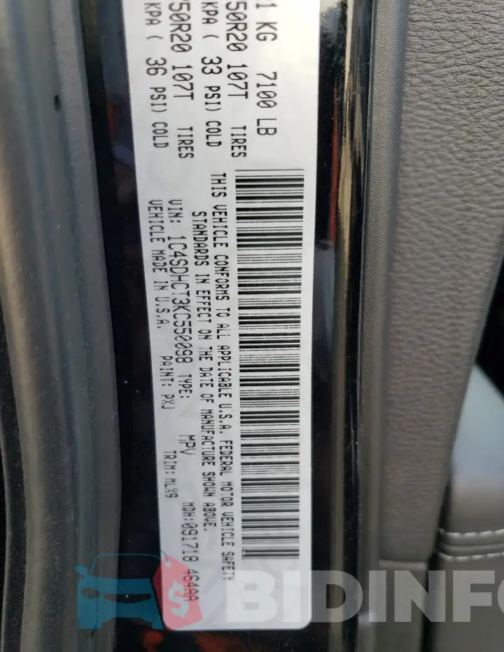 1C4SDHCT3KC550098 Photo# 13