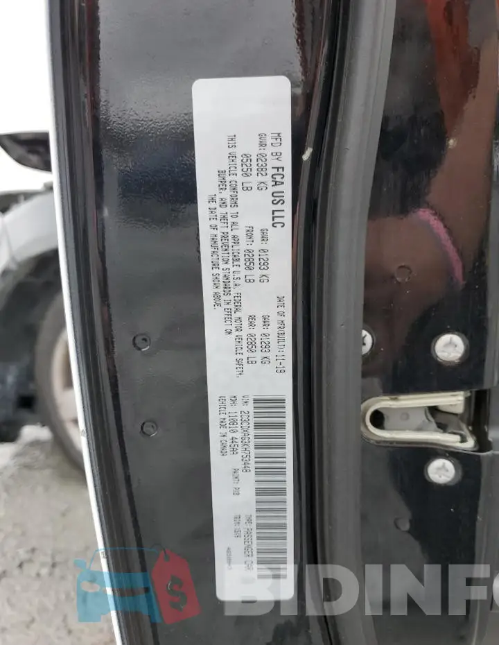 2C3CDXAG3KH753448 Photo# 12