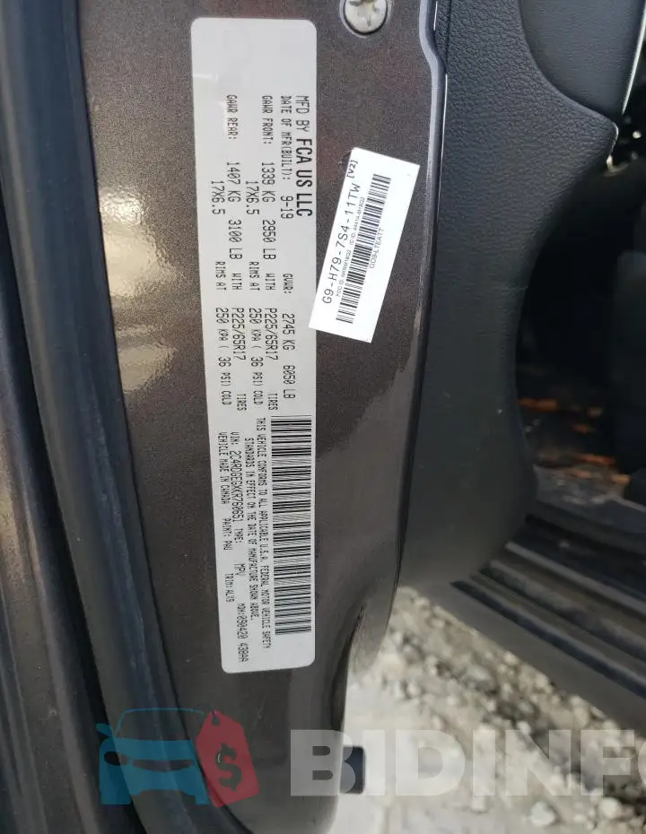 2C4RDGEGXKR760651 Photo# 13