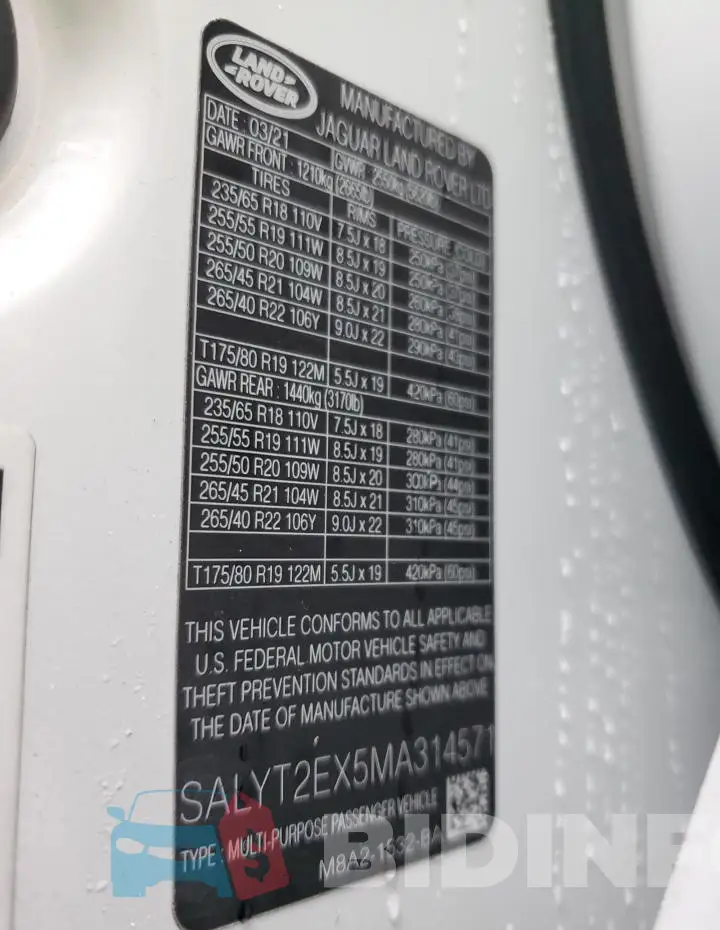 SALYT2EX5MA314571 Photo# 12