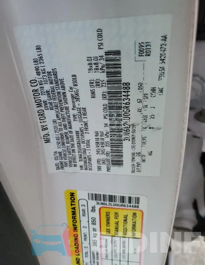 3LN6L2LU0GR634488 Photo# 10