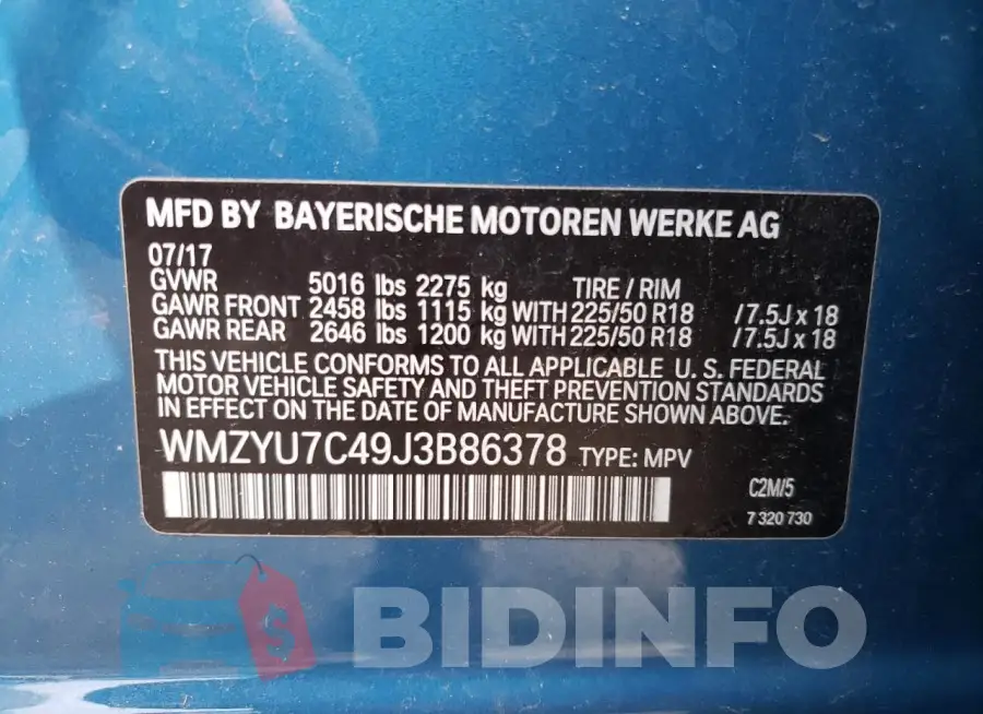 WMZYU7C49J3B86378 Photo# 12