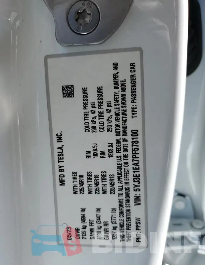 5YJ3E1EA7PF578100 Photo# 12