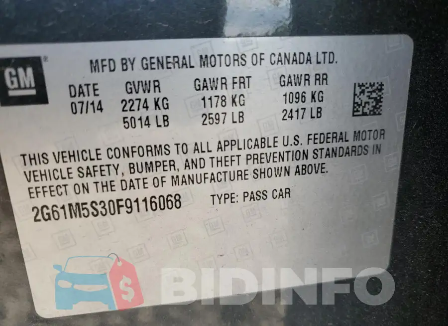 2G61M5S30F9116068 Photo# 12