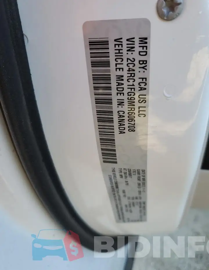 2C4RC1FG9MR606708 Photo# 13