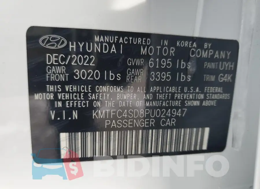 KMTFC4SD8PU024947 Photo# 12