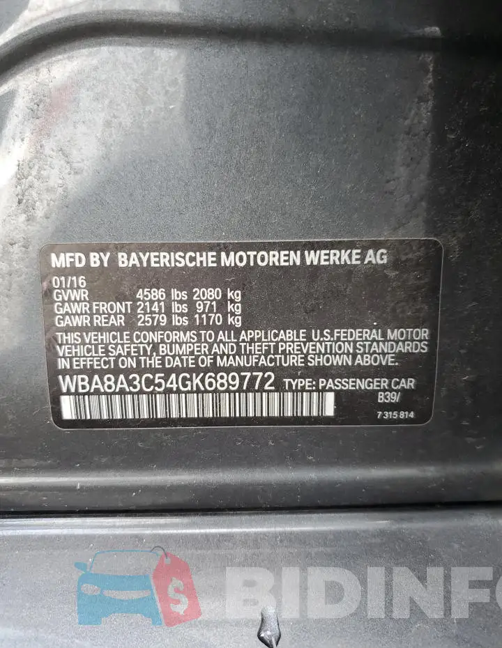 WBA8A3C54GK689772 Photo# 12