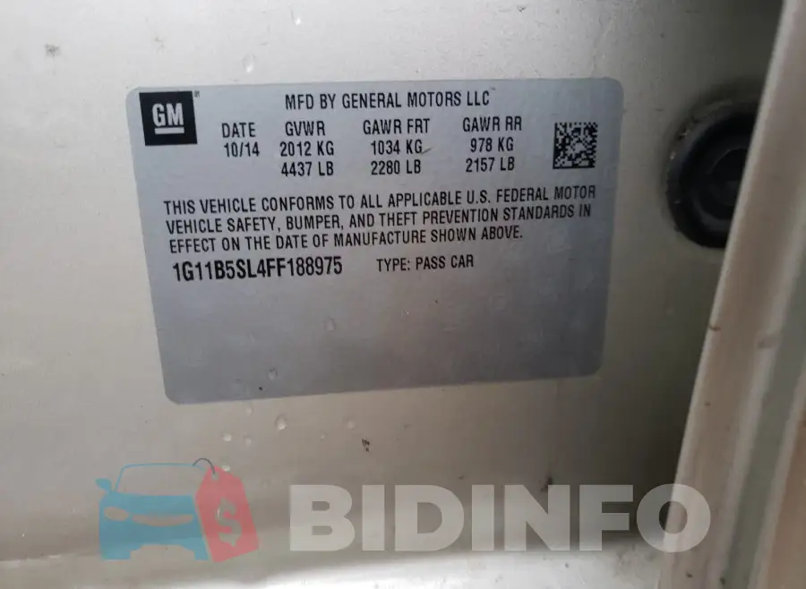 1G11B5SL4FF188975 Photo# 10