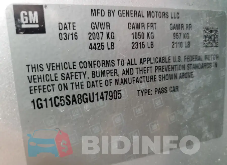1G11C5SA8GU147905 Photo# 12