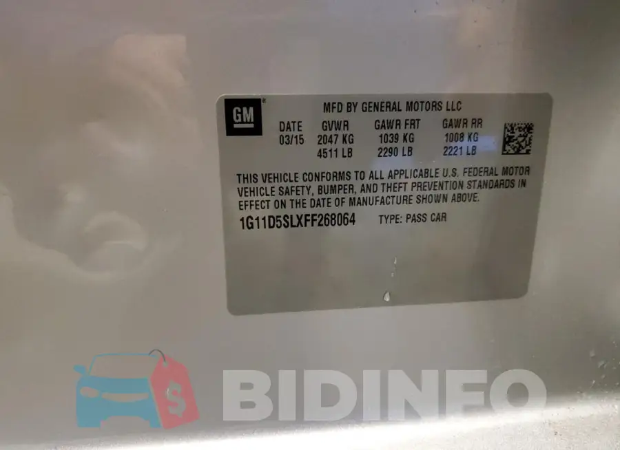 1G11D5SLXFF268064 Photo# 12