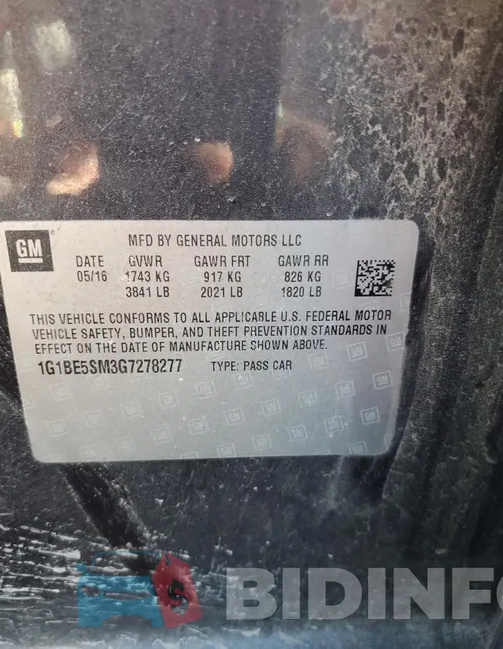 1G1BE5SM3G7278277 Photo# 12