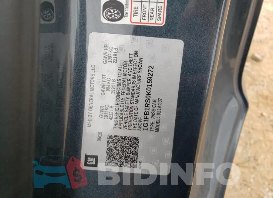 1G1FB1RS0K0159272 Photo# 12