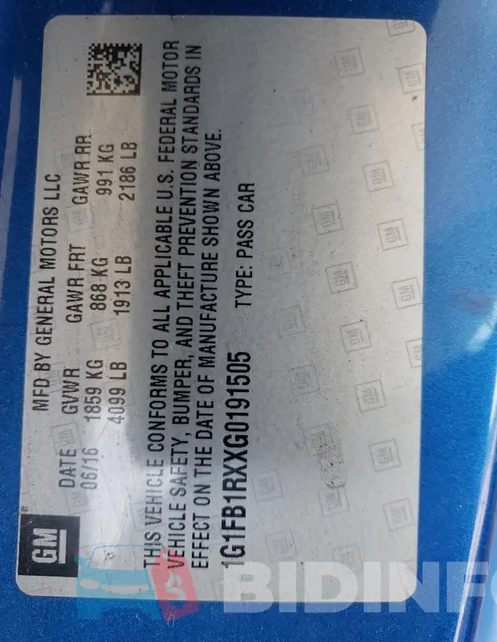 1G1FB1RXXG0191505 Photo# 12