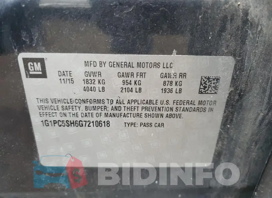 1G1PC5SH6G7210618 Photo# 12