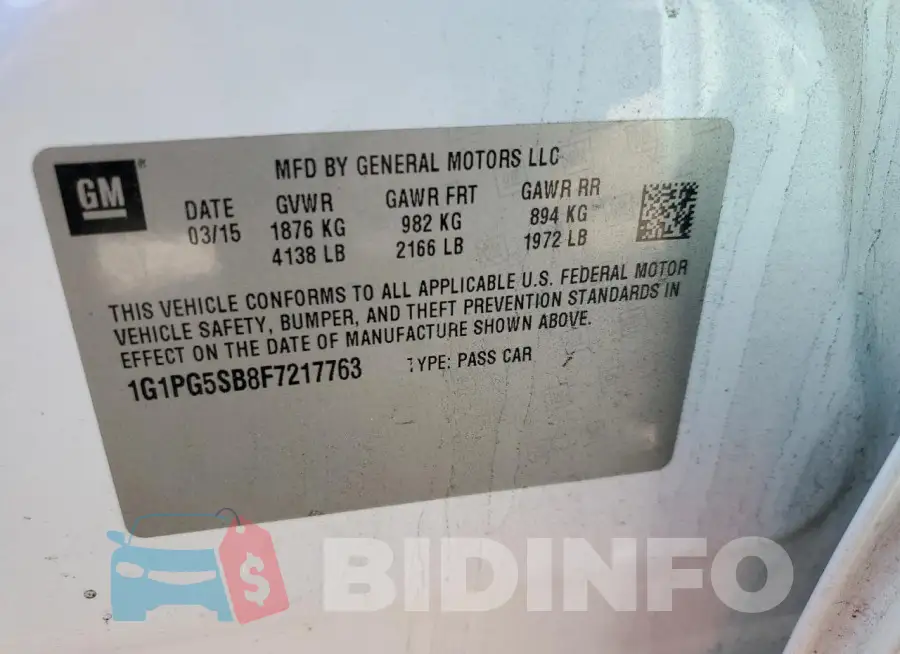 1G1PG5SB8F7217763 Photo# 12