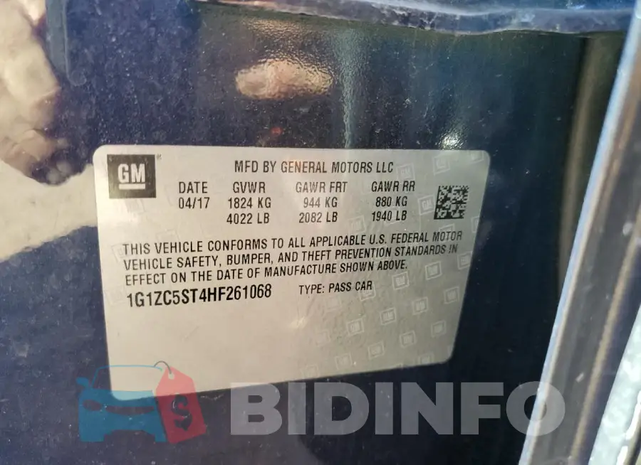 1G1ZC5ST4HF261068 Photo# 12