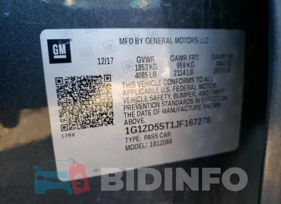 1G1ZD5ST1JF167278 Photo# 13