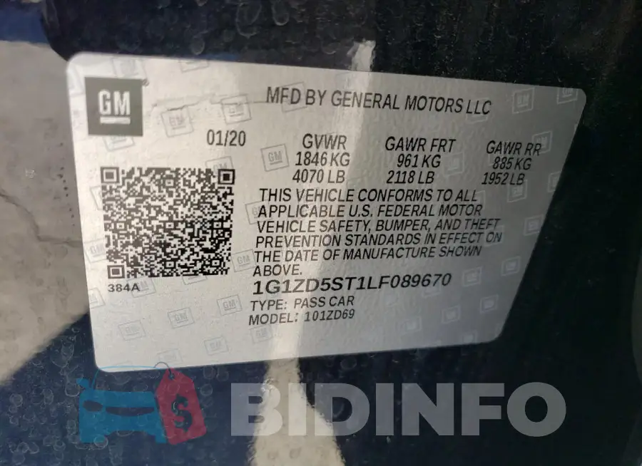 1G1ZD5ST1LF089670 Photo# 12