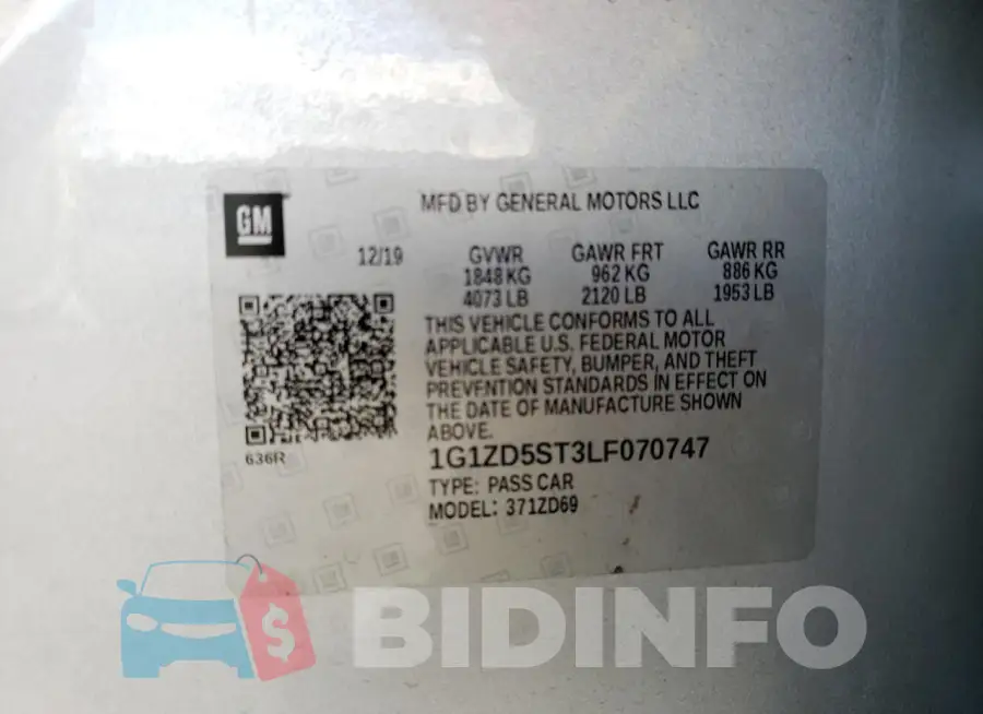 1G1ZD5ST3LF070747 Photo# 12