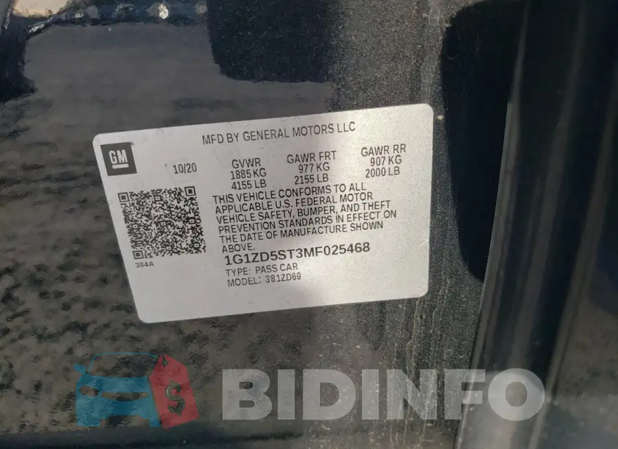 1G1ZD5ST3MF025468 Photo# 12