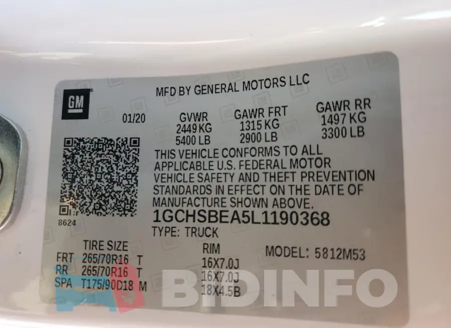 1GCHSBEA5L1190368 Photo# 12