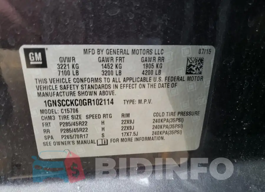 1GNSCCKC0GR102114 Photo# 14