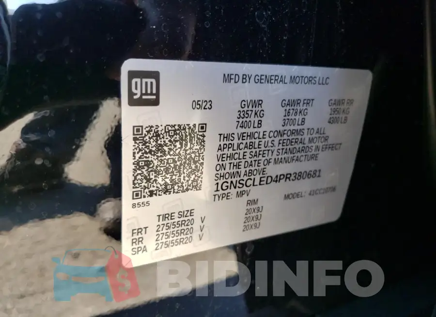 1GNSCLED4PR380681 Photo# 13