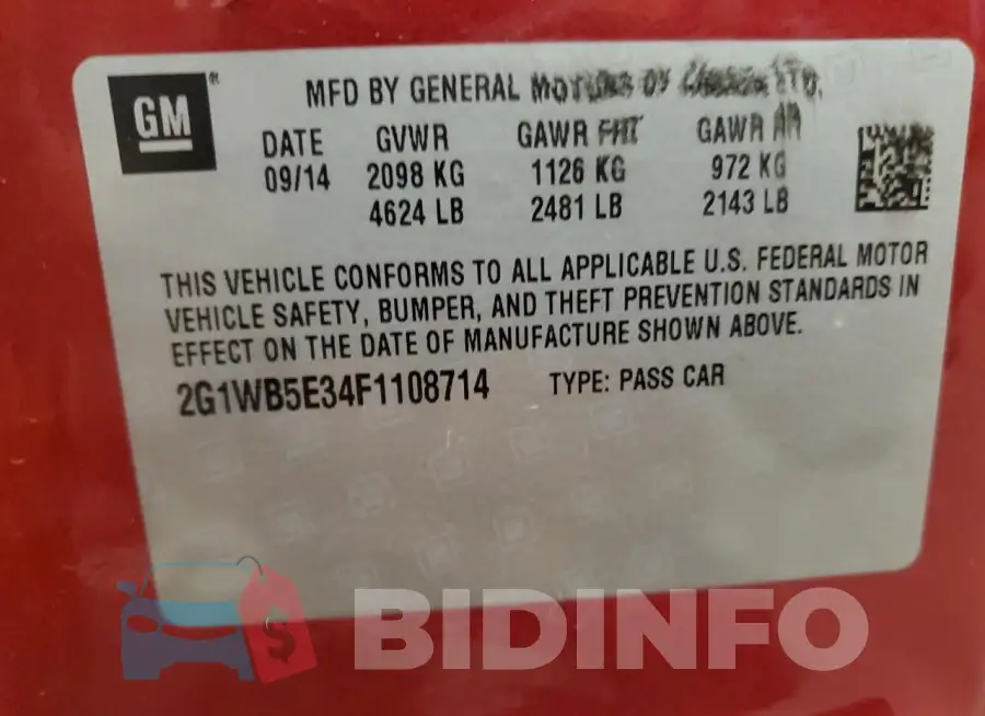 2G1WB5E34F1108714 Photo# 12