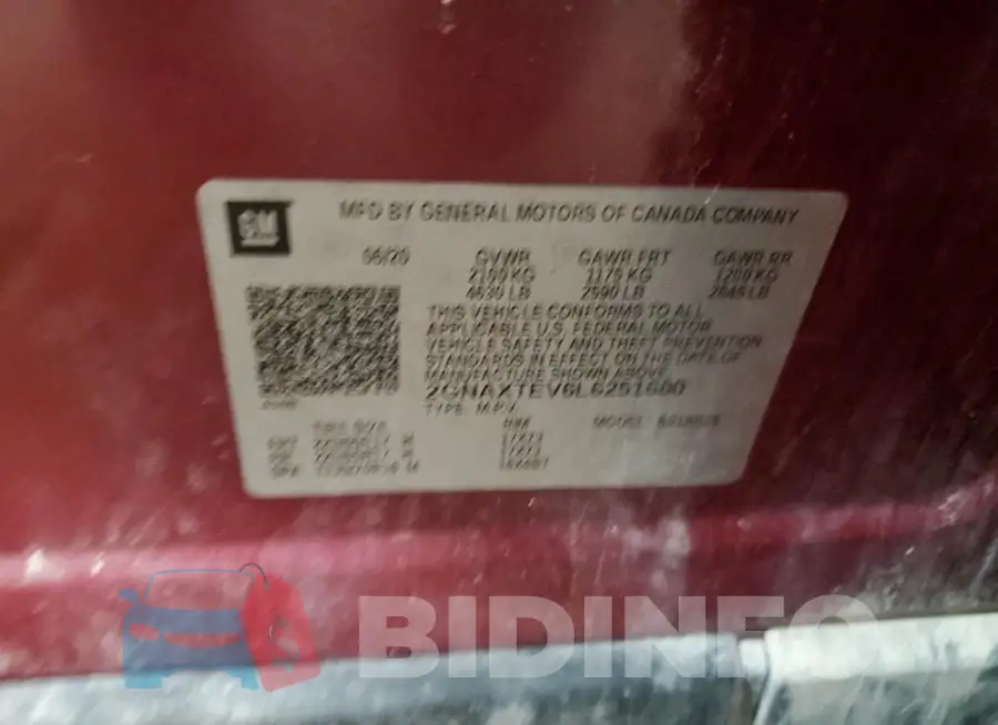 2GNAXTEV6L6251680 Photo# 13