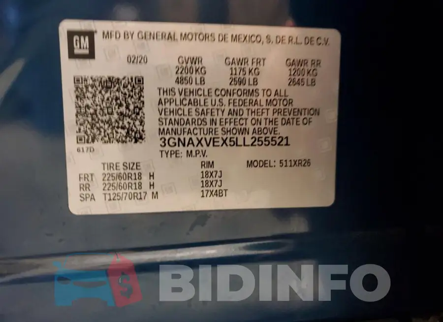 3GNAXVEX5LL255521 Photo# 12