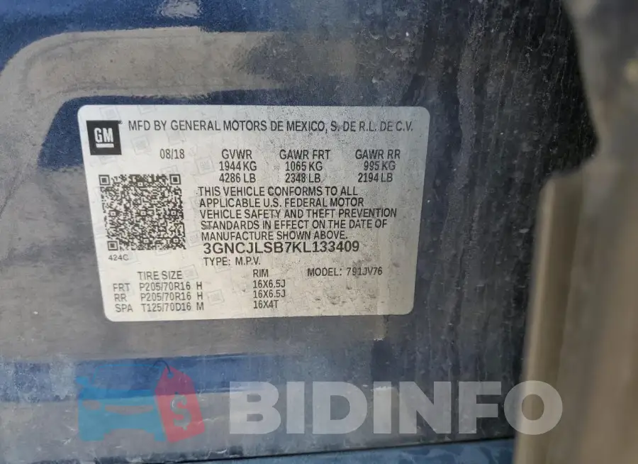 3GNCJLSB7KL133409 Photo# 13