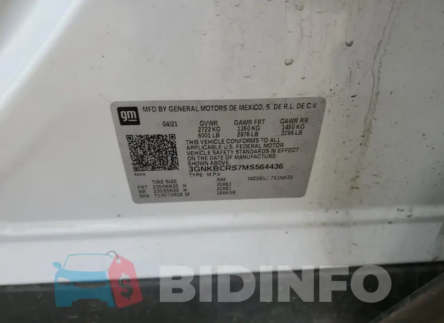 3GNKBCRS7MS564436 Photo# 12
