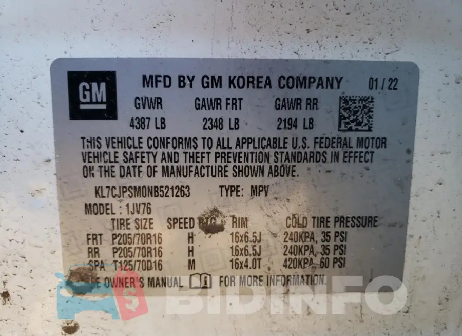 KL7CJPSM0NB521263 Photo# 12