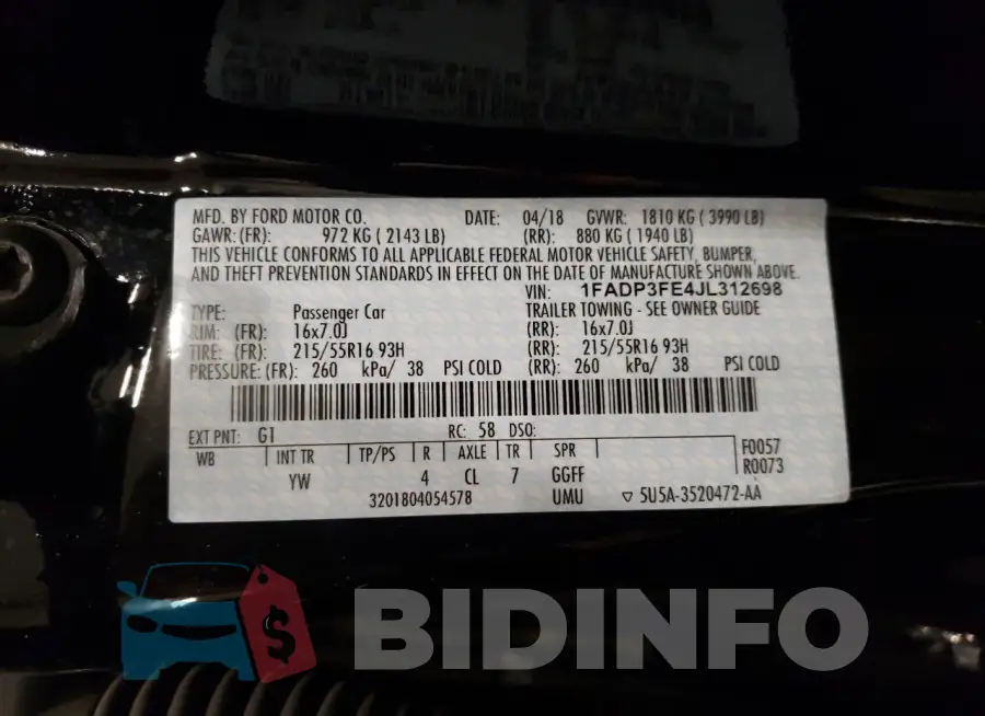 1FADP3FE4JL312698 Photo# 13