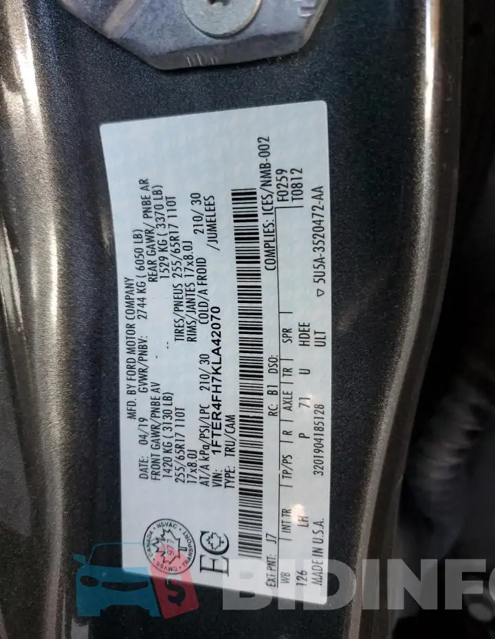 1FTER4FH7KLA42070 Photo# 12