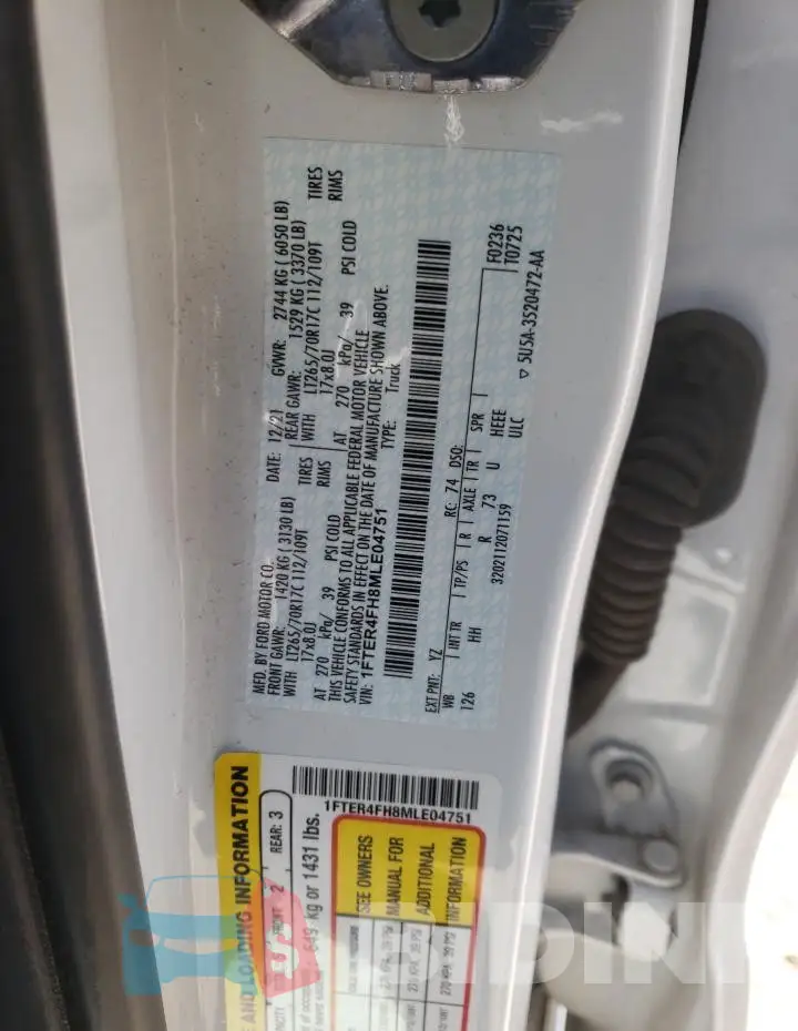 1FTER4FH8MLE04751 Photo# 13