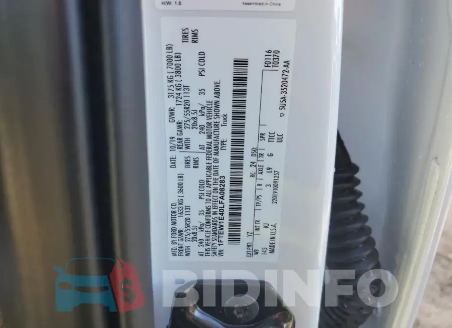 1FTEW1E40LFA08283 Photo# 12