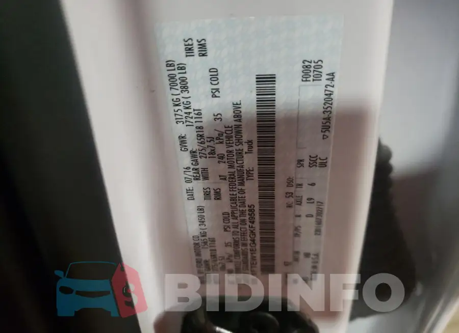 1FTEW1EG4GKF49585 Photo# 12