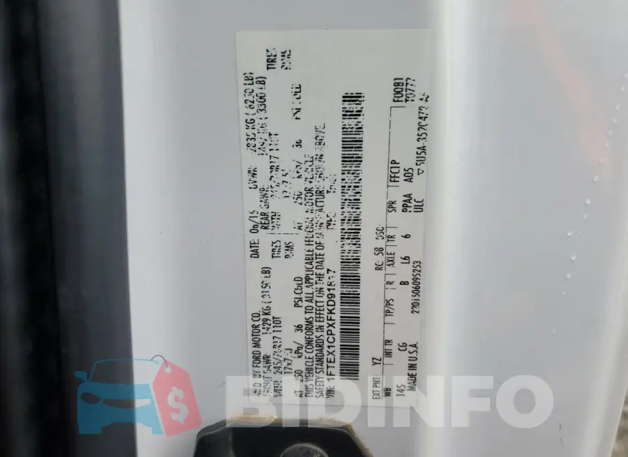 1FTEX1CPXFKD91817 Photo# 12