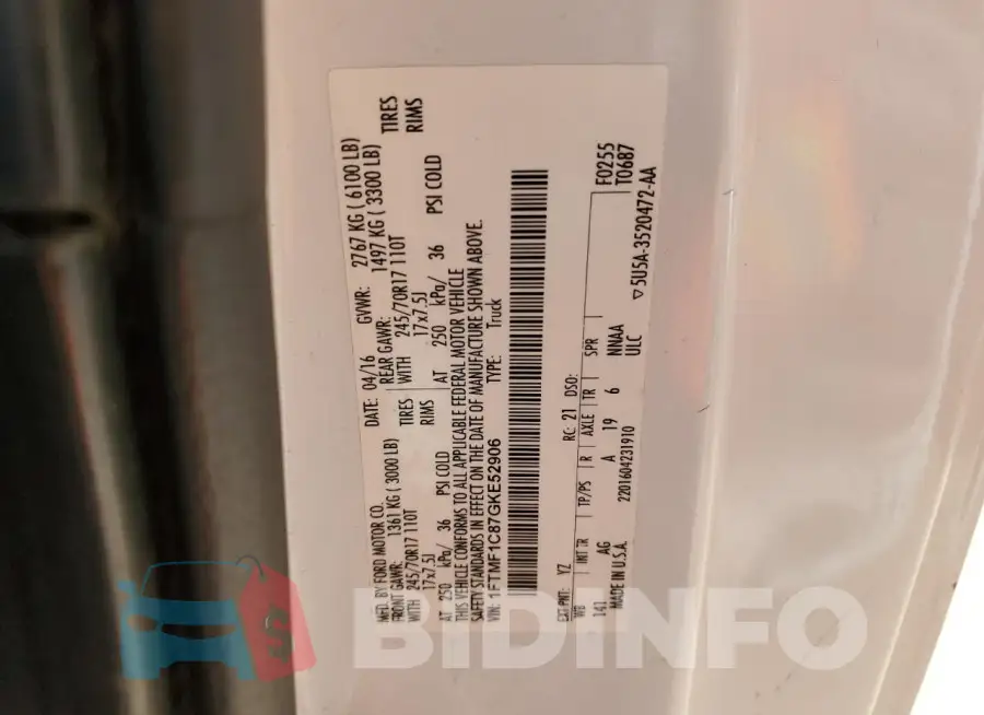 1FTMF1C87GKE52906 Photo# 12