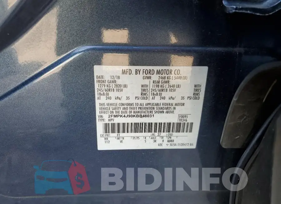 2FMPK4J90KBB48031 Photo# 12