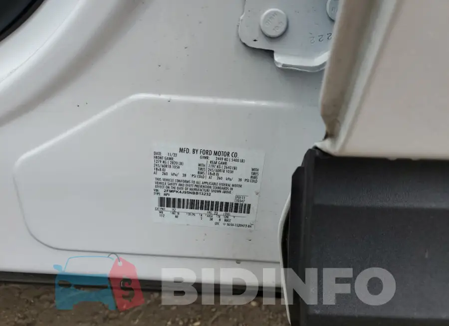 2FMPK4J95NBB13232 Photo# 14