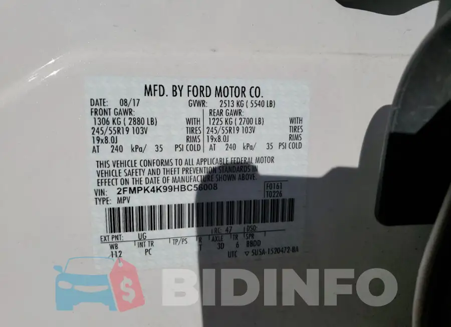 2FMPK4K99HBC56008 Photo# 13