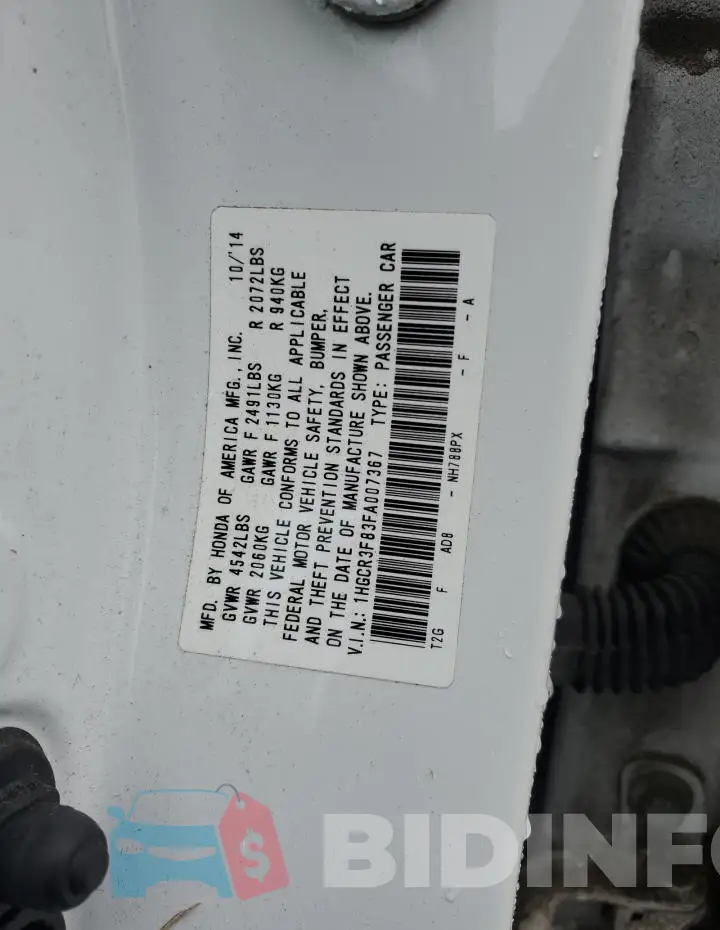 1HGCR3F83FA007367 Photo# 12
