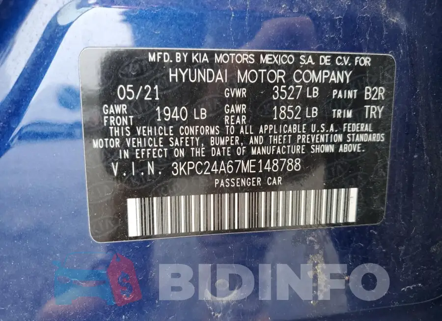 3KPC24A67ME148788 Photo# 12