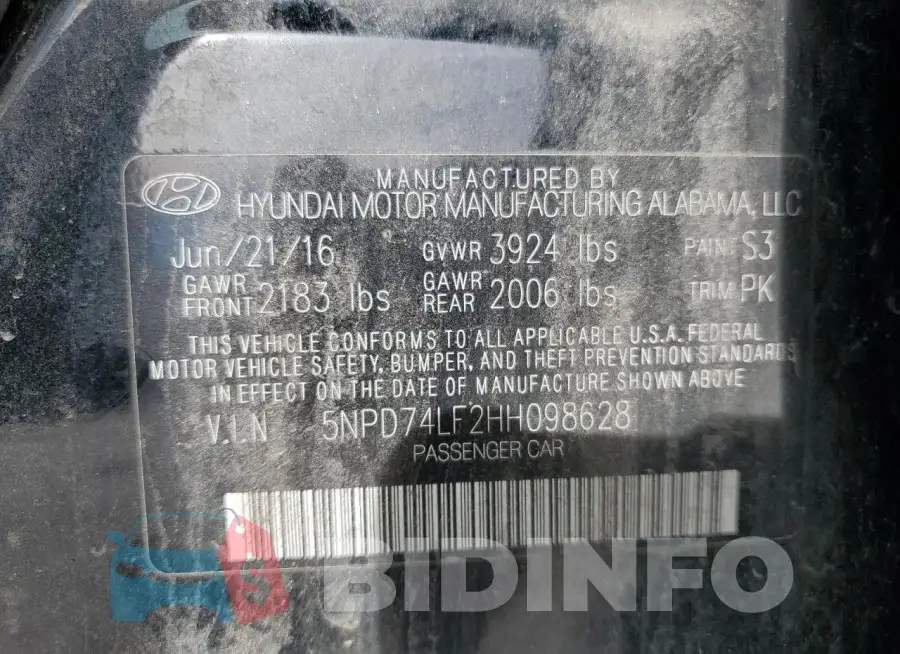 5NPD74LF2HH098628 Photo# 12