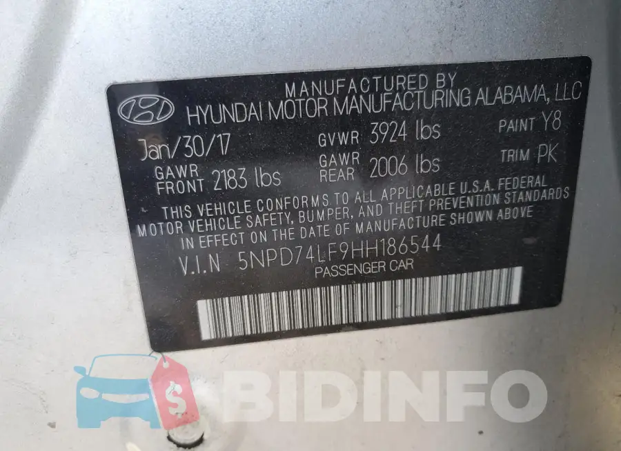 5NPD74LF9HH186544 Photo# 12