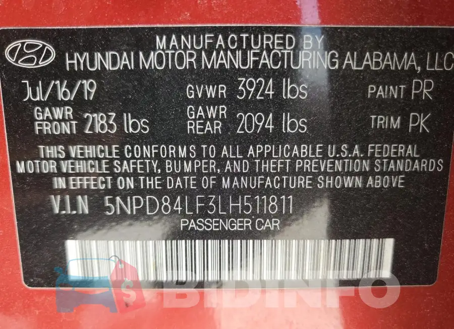 5NPD84LF3LH511811 Photo# 12