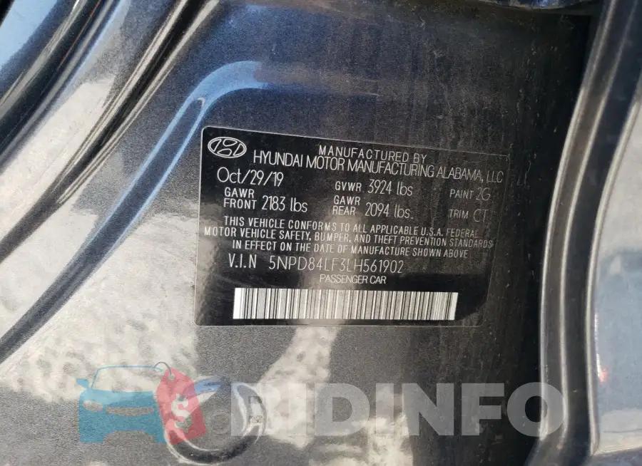 5NPD84LF3LH561902 Photo# 12